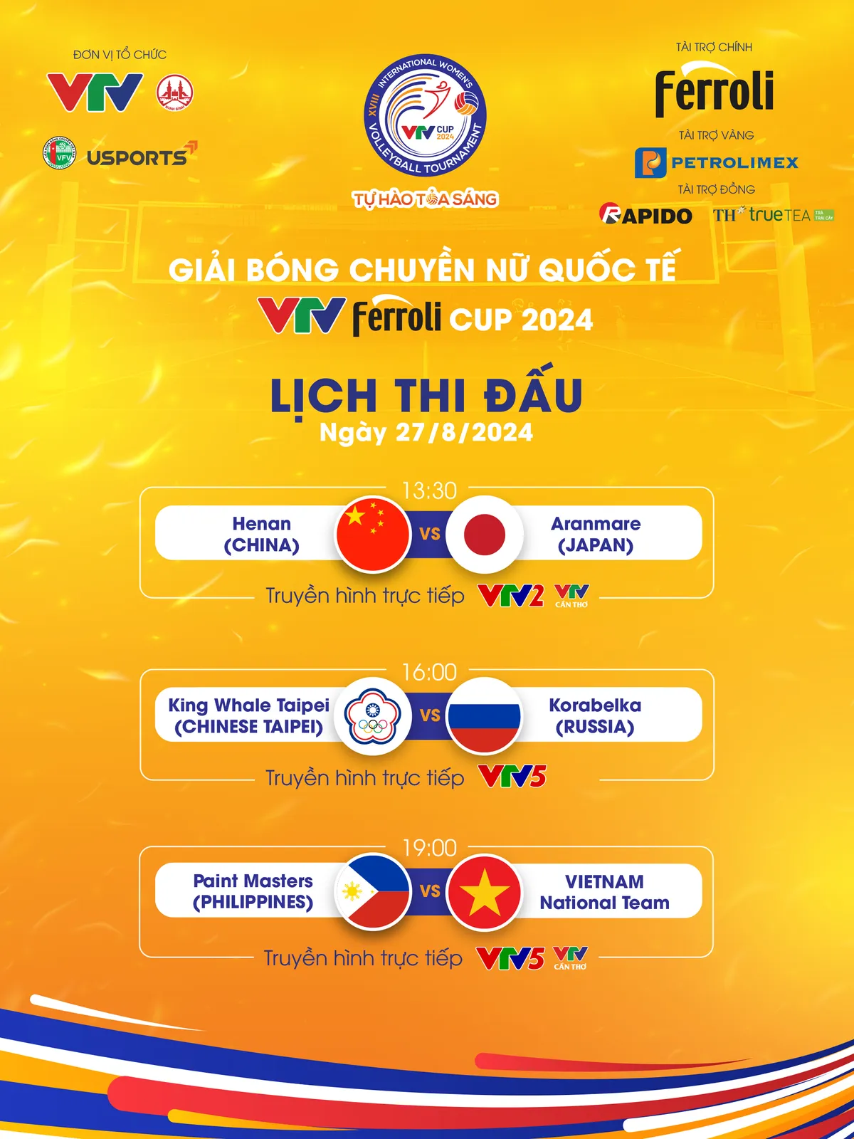 Lịch thi đấu và trực tiếp VTV Ferroli Cup 2024 trên VTV | Loạt trận vòng bảng - Ảnh 5. Lịch thi đấu và trực tiếp VTV Ferroli Cup 2024 trên VTV | Loạt trận vòng bảng - Ảnh 5.