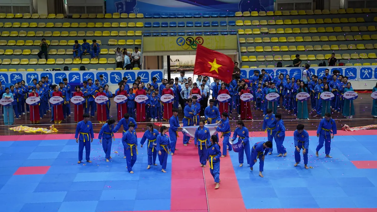 Gần 700 VĐV tranh tài Giải vovinam Hà Nội mở rộng lần thứ III năm 2024  - Ảnh 1.