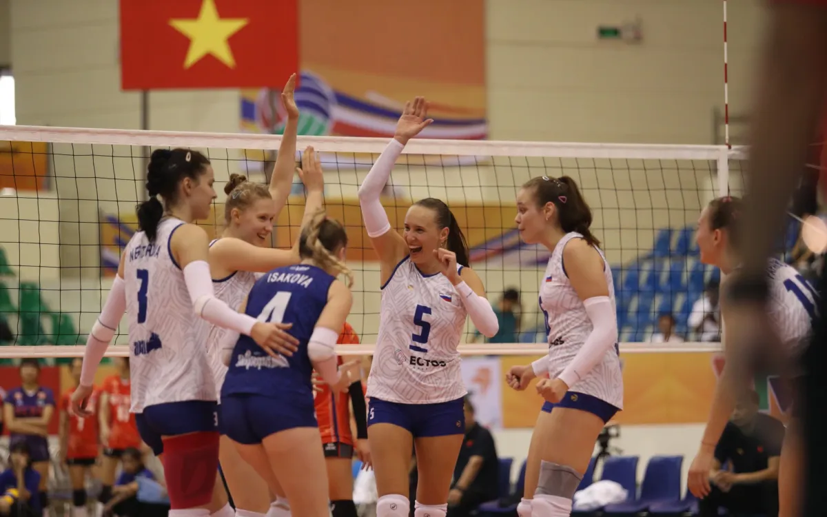 Korabelka (Nga) thể hiện sức mạnh, thắng thuyết phục Hà Nam (Trung Quốc) | VTV Ferroli Cup 2024 - Ảnh 3. Korabelka (Nga) thể hiện sức mạnh, thắng thuyết phục Hà Nam (Trung Quốc) | VTV Ferroli Cup 2024 - Ảnh 3.
