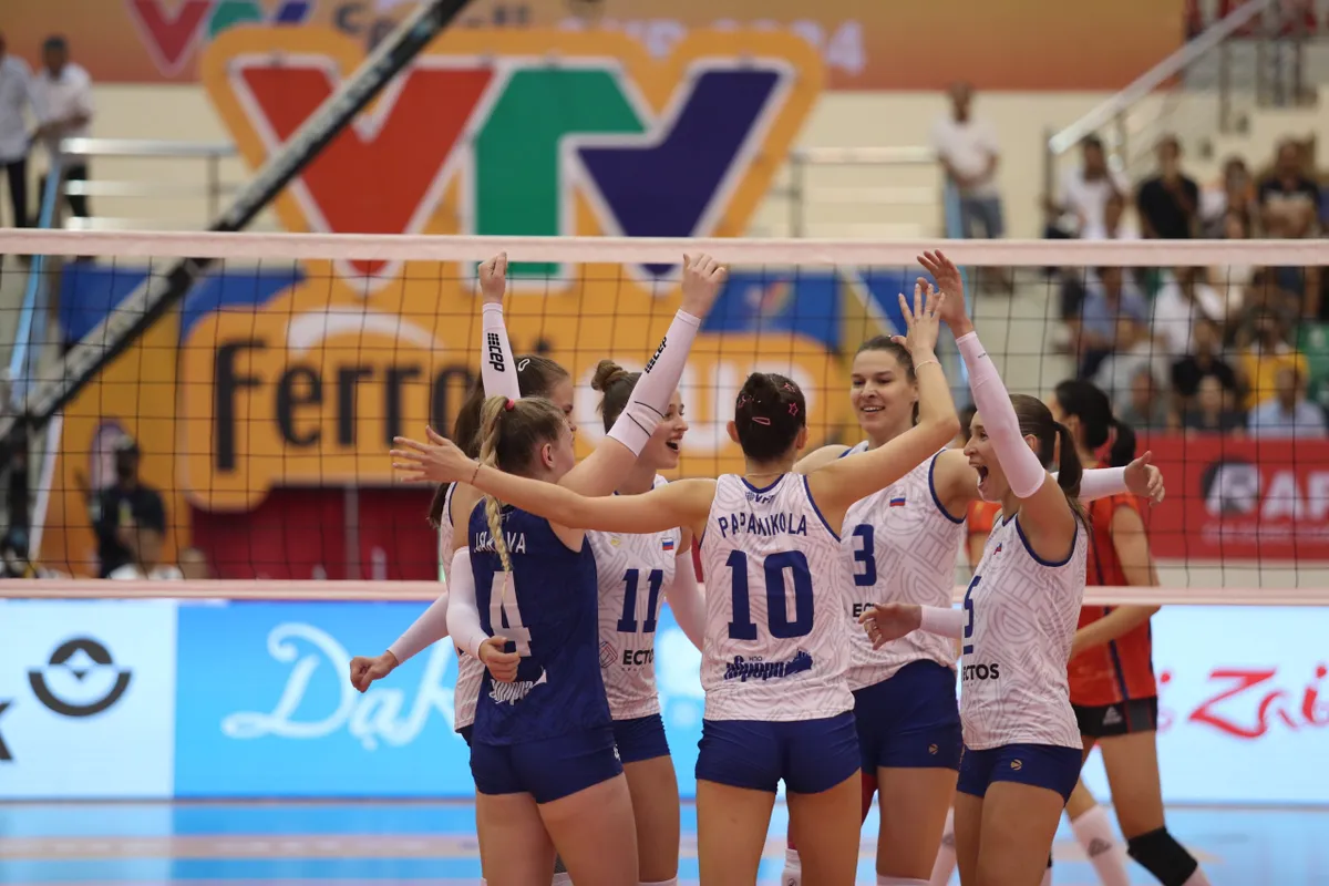 Korabelka (Nga) thể hiện sức mạnh, thắng thuyết phục Hà Nam (Trung Quốc) | VTV Ferroli Cup 2024 - Ảnh 4. Korabelka (Nga) thể hiện sức mạnh, thắng thuyết phục Hà Nam (Trung Quốc) | VTV Ferroli Cup 2024 - Ảnh 4.