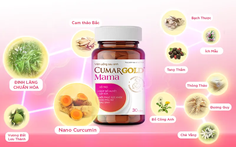 CumarGold Mama - Viên uống lợi sữa, hỗ trợ hồi phục sức khỏe cho mẹ sau sinh - Ảnh 2. CumarGold Mama - Viên uống lợi sữa, hỗ trợ hồi phục sức khỏe cho mẹ sau sinh - Ảnh 2.