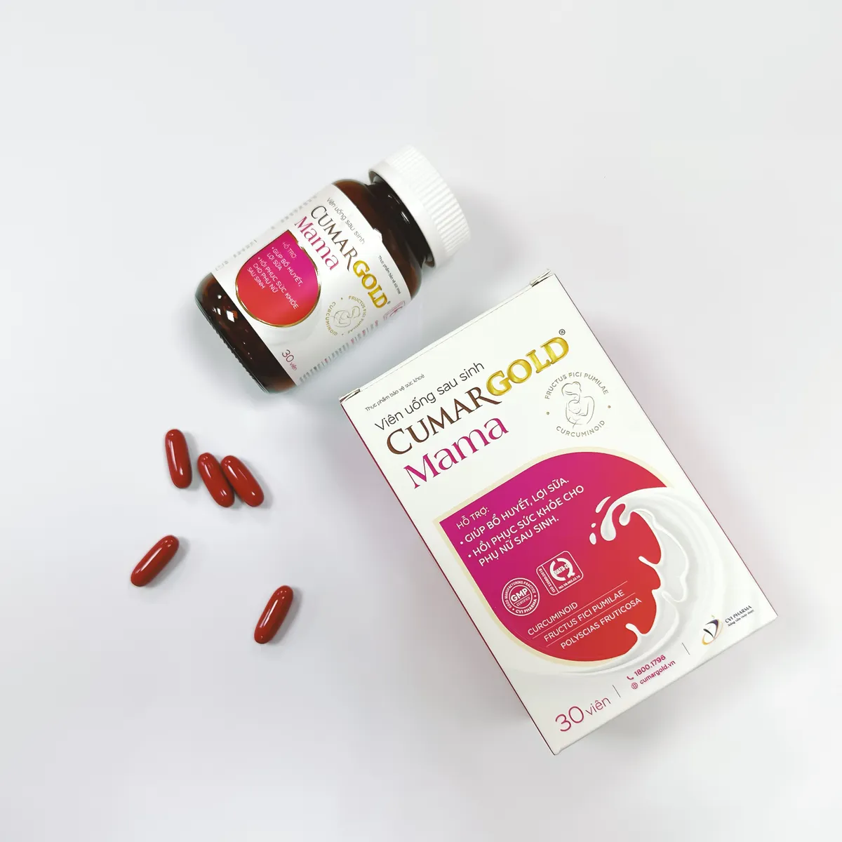CumarGold Mama - Viên uống lợi sữa, hỗ trợ hồi phục sức khỏe cho mẹ sau sinh - Ảnh 1. CumarGold Mama - Viên uống lợi sữa, hỗ trợ hồi phục sức khỏe cho mẹ sau sinh - Ảnh 1.