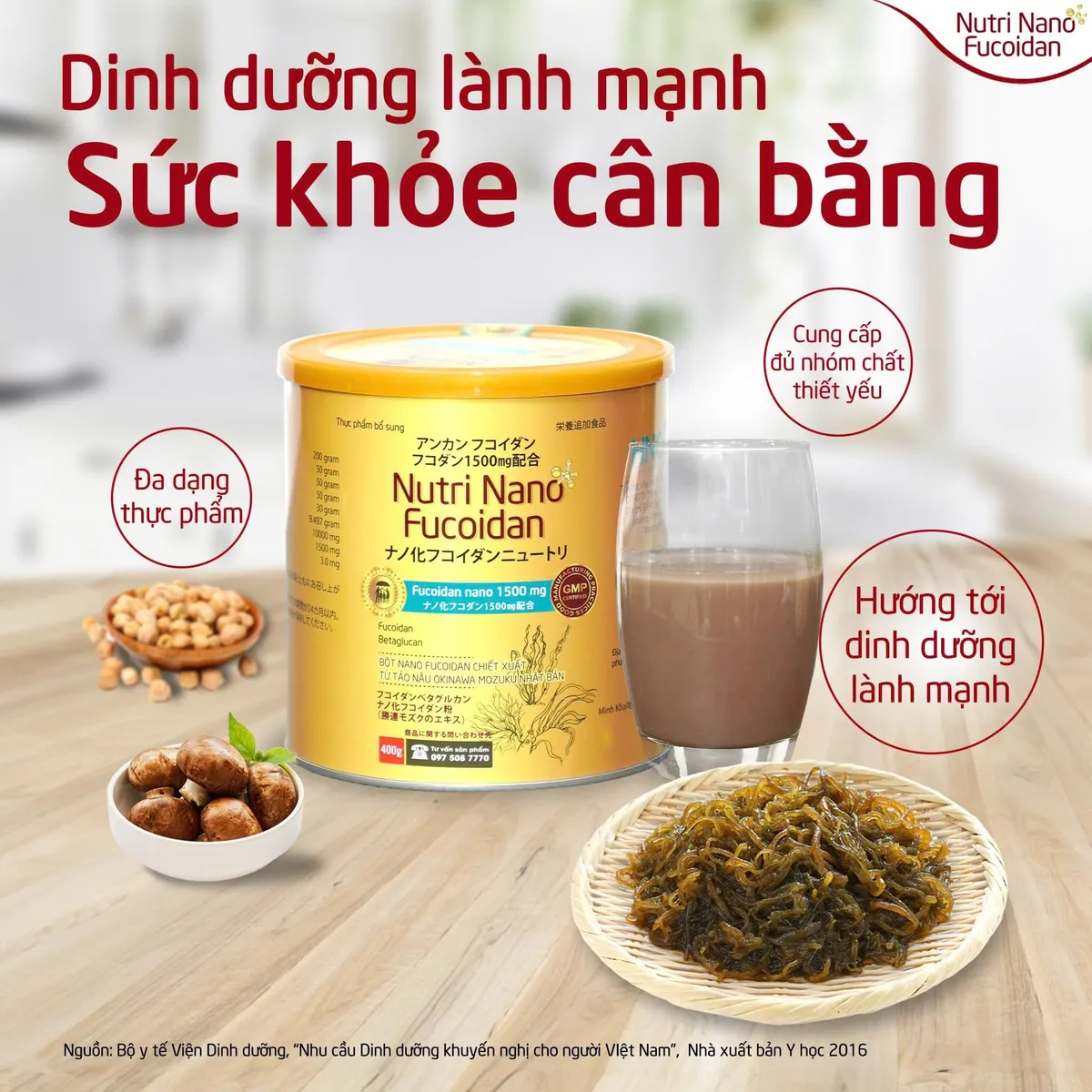 Dinh dưỡng l&agrave;nh mạnh từ ngũ cốc thực dưỡng ứng dụng Fucoidan Nano - Ảnh 1.