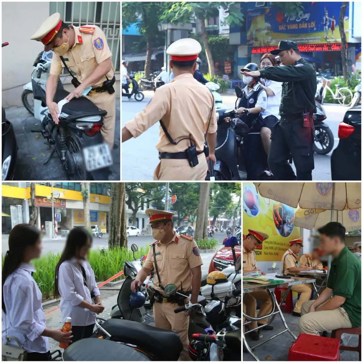 Cảnh sát giao thông Hà Nội tăng cường các giải pháp bảo đảm an toàn giao thông cho học sinh - Ảnh 7.