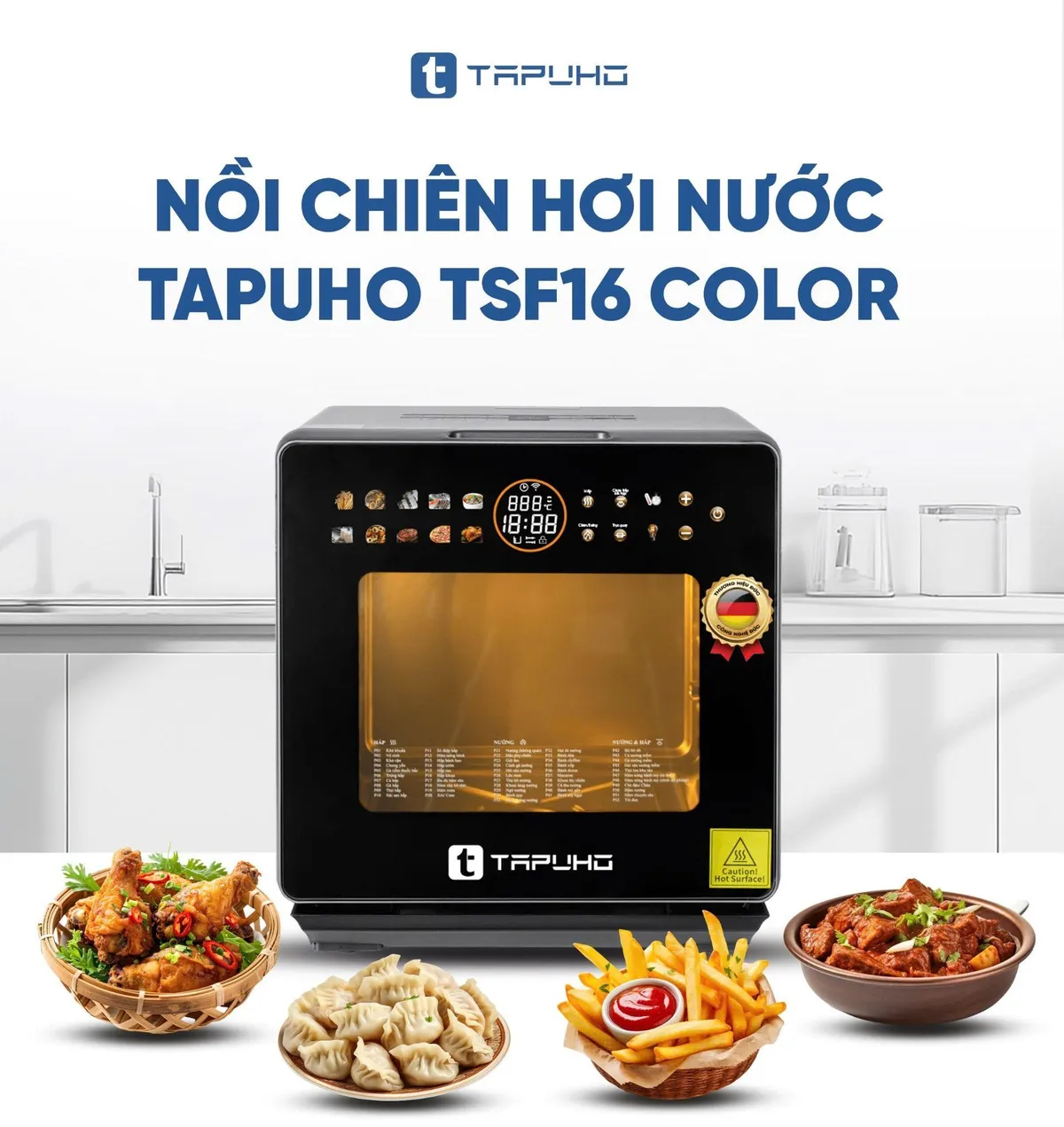 Nồi chiên hơi nước TAPUHO TSF16 COLOR – Đột phá công nghệ mới - Ảnh 1.