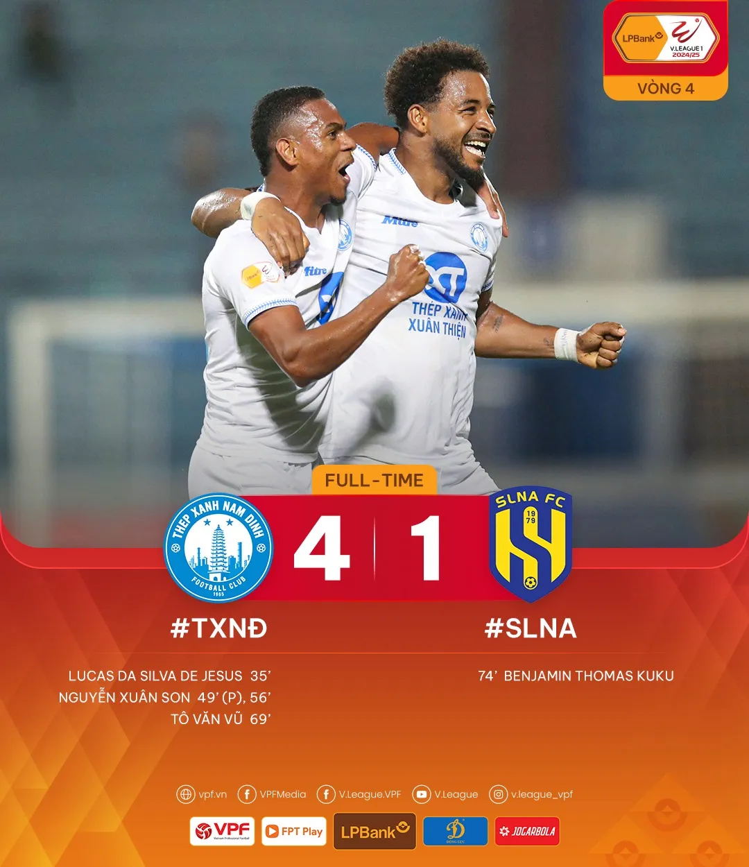 Đ&aacute; b&ugrave; v&ograve;ng 4 V.League 2024/25: CLB H&agrave; Nội h&ograve;a CLB CAHN theo kịch bản kịch t&iacute;nh - Ảnh 3.