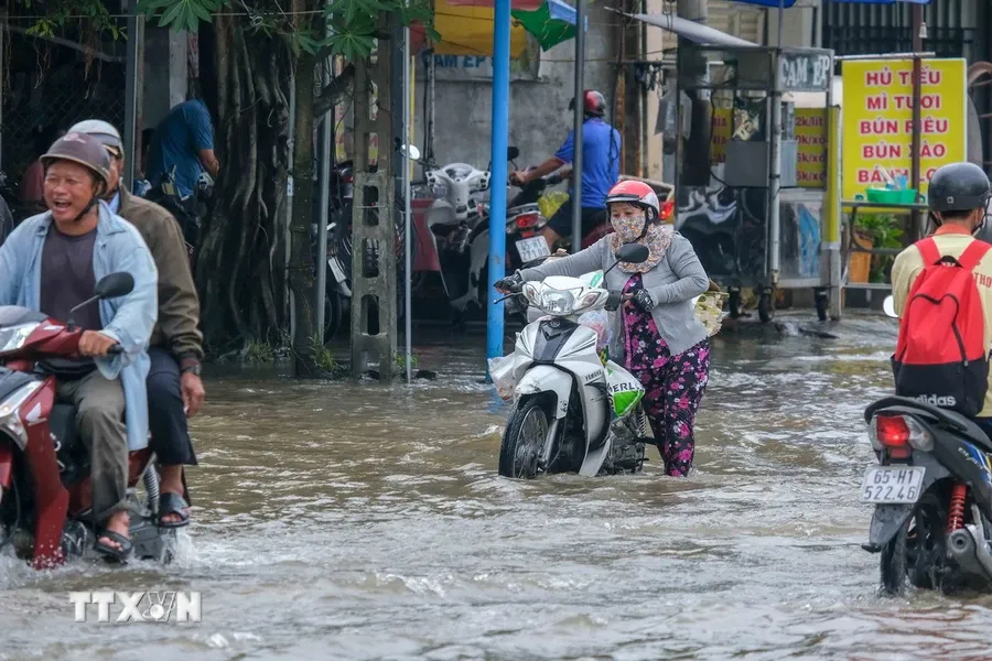 Triều cường ở Cần Thơ đạt đỉnh, đời sống bà con gặp khó khăn - Ảnh 2.