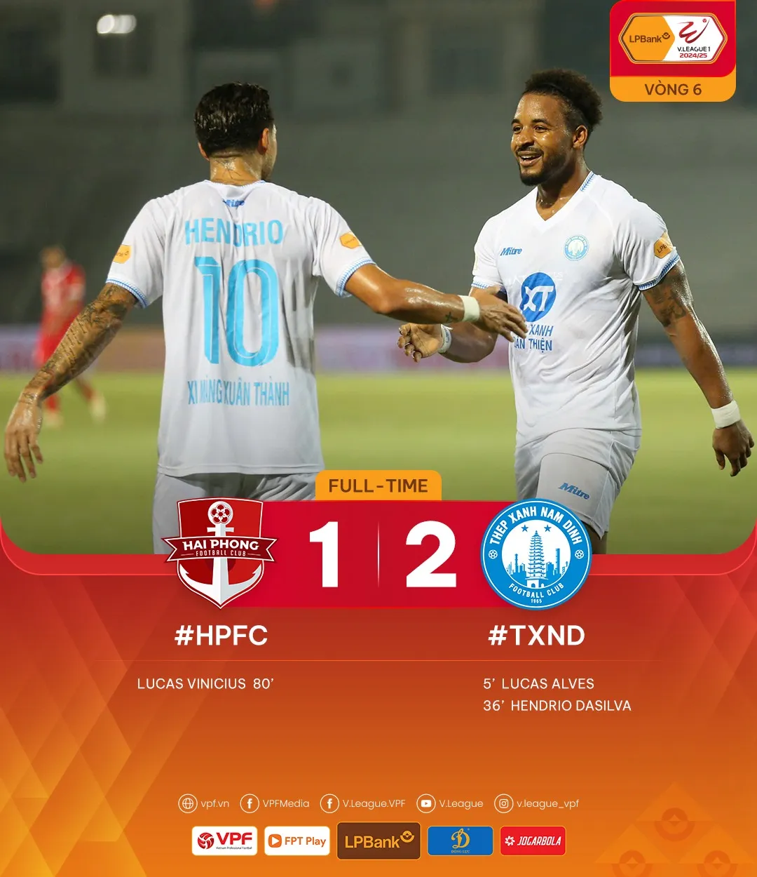 Th&eacute;p Xanh Nam Định gi&agrave;nh chiến thắng tr&ecirc;n s&acirc;n Hải Ph&ograve;ng - Ảnh 1.