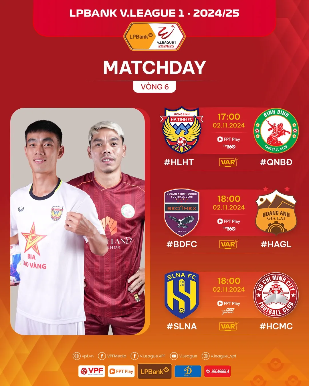Lịch thi đấu V.League ng&agrave;y 02/11: HAGL nối d&agrave;i mạch bất bại? - Ảnh 1.