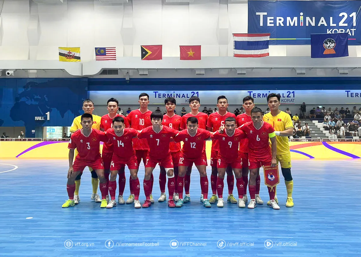 Đội tuyển Việt Nam thắng trận ra qu&acirc;n tại giải v&ocirc; địch futsal Đ&ocirc;ng Nam &Aacute; 2024 - Ảnh 1.