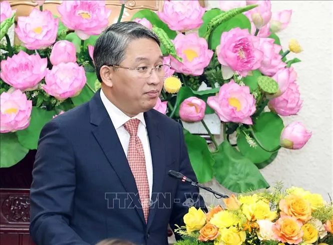 Tổng B&iacute; thư T&ocirc; L&acirc;m l&agrave;m việc với Ban C&aacute;n sự Đảng Bộ Tư ph&aacute;p - Ảnh 2.