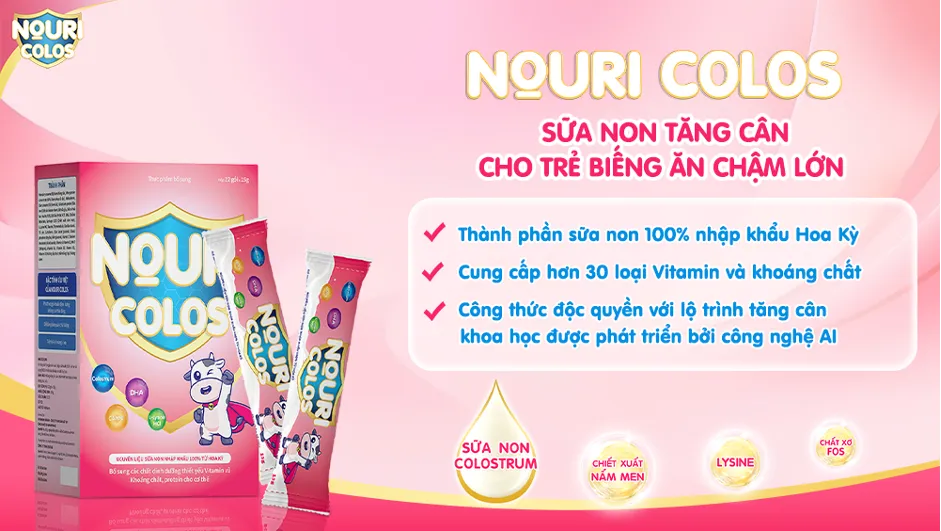 Nouri Colos – Sữa non cho trẻ biếng ăn, chậm lớn - Ảnh 1. Nouri Colos – Sữa non cho trẻ biếng ăn, chậm lớn - Ảnh 1.