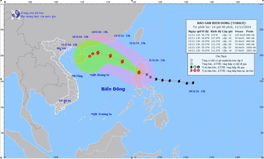 Bão số 7 giảm cấp, bão Toraji sắp vào Biển Đông - Ảnh 2.