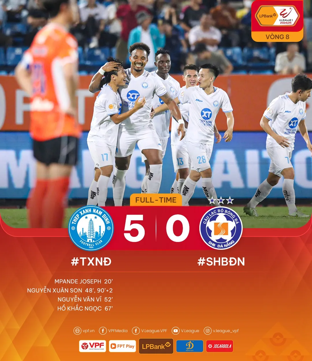Highlights | Thép Xanh Nam Định 5-0 SHB Đà Nẵng | Vòng 8 V.League 2024/25 - Ảnh 1. Highlights | Thép Xanh Nam Định 5-0 SHB Đà Nẵng | Vòng 8 V.League 2024/25 - Ảnh 1.