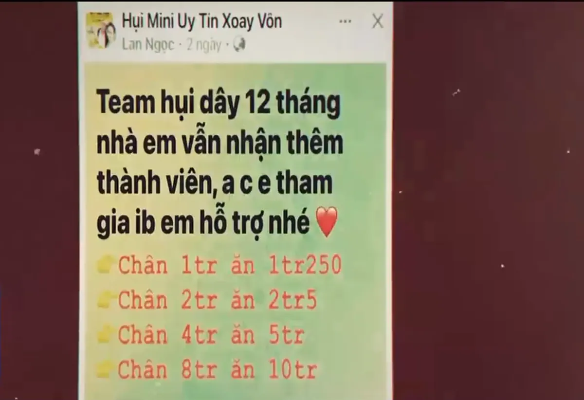 Rủi ro từ những hội nhóm chơi hụi, họ trên mạng xã hội - Ảnh 1.