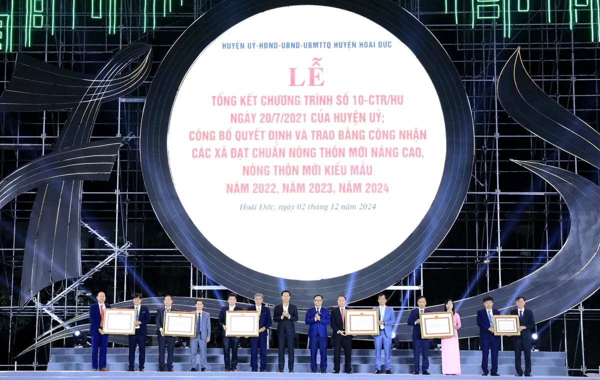 H&agrave; Nội: Huyện Ho&agrave;i Đức đạt chuẩn n&ocirc;ng th&ocirc;n mới n&acirc;ng cao - Ảnh 2.