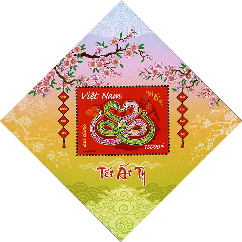 Bộ Th&ocirc;ng tin v&agrave; Truyền th&ocirc;ng ph&aacute;t h&agrave;nh bộ tem &ldquo;Tết Ất Tỵ&rdquo; - Ảnh 3.