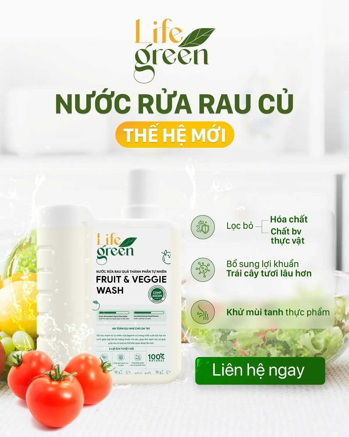 Life Green - Thương hiệu Việt ti&ecirc;n phong trong lĩnh vực nước rửa rau củ quả - Ảnh 3.