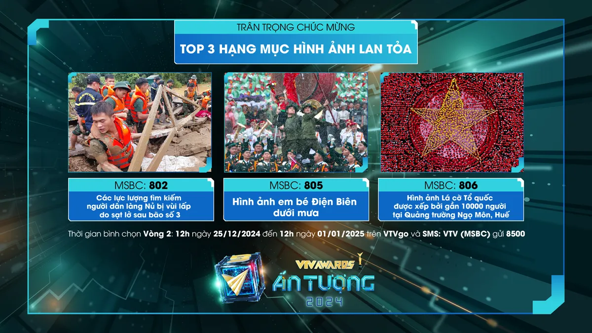 Top 3 Hình ảnh lan tỏa của VTV Awards 2024 lộ diện - Ảnh 1.