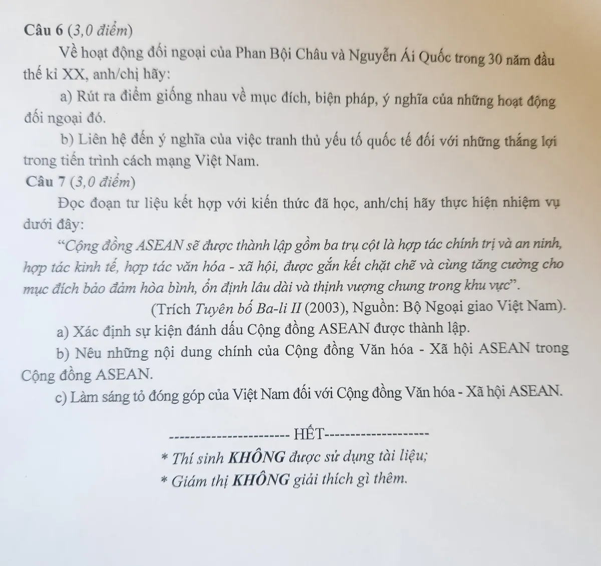 Đề thi chọn học sinh giỏi quốc gia môn Lịch sử năm 2024  - Ảnh 2.