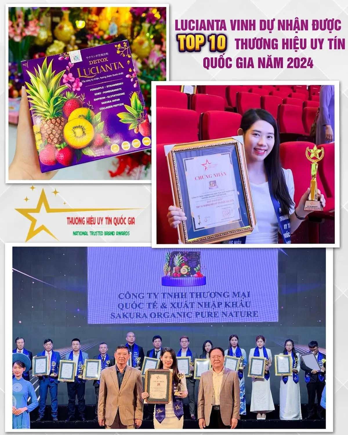 Detox Lucianta - Vinh dự nhận giải thưởng TOP 10 Thương hiệu Uy tín Quốc gia 2024 - Ảnh 3.