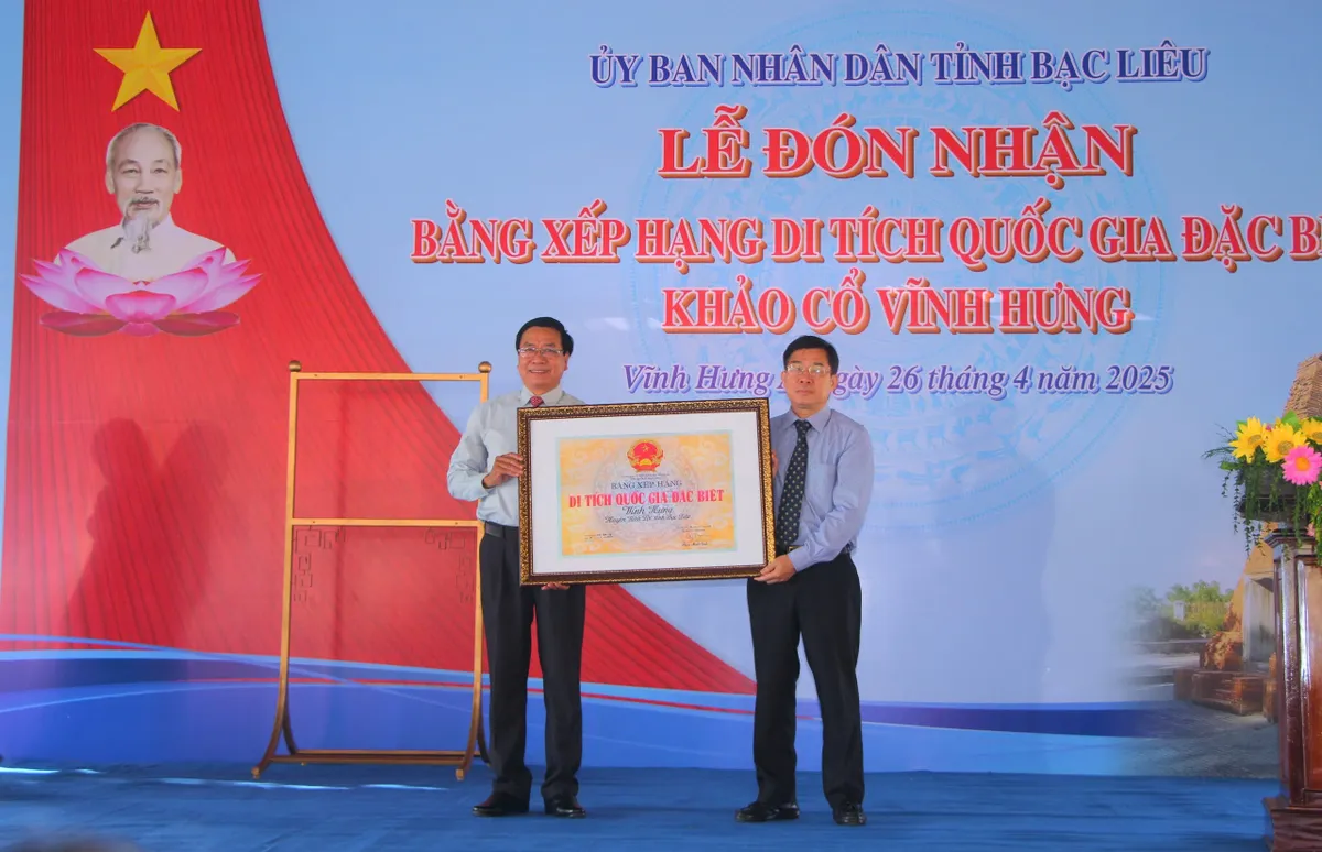 Bạc Liêu tôn vinh Di tích khảo cổ Vĩnh Hưng - Ảnh 2.