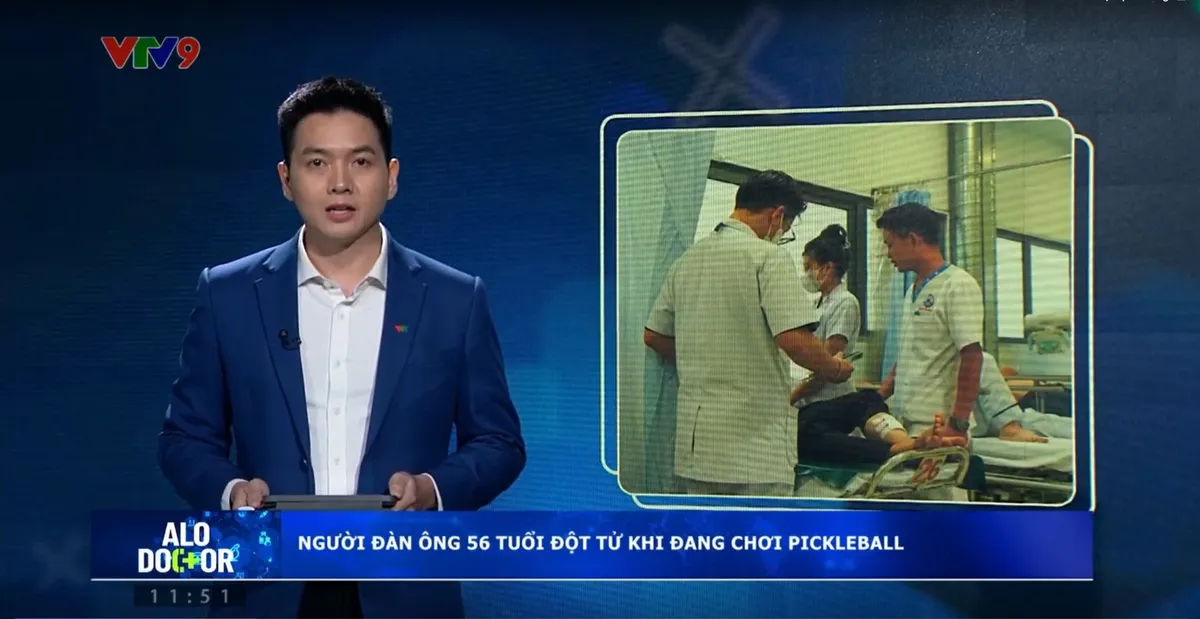 Alo Doctor (10/5/2025): Người đàn ông 56 tuổi đột tử khi đang chơi pickleball Alo Doctor (10/5/2025): Người đàn ông 56 tuổi đột tử khi đang chơi pickleball