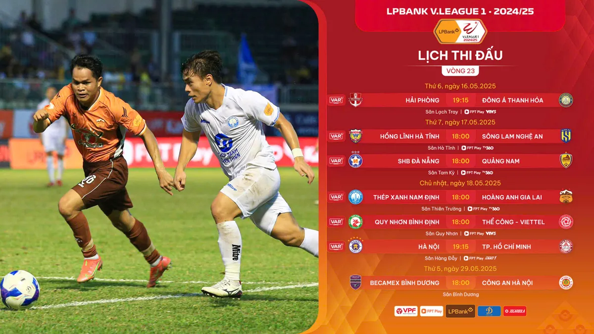 Trước vòng 23 V.League 1-2024/25 | Nóng bỏng trên toàn mặt trận! - Ảnh 1. Trước vòng 23 V.League 1-2024/25 | Nóng bỏng trên toàn mặt trận! - Ảnh 1.
