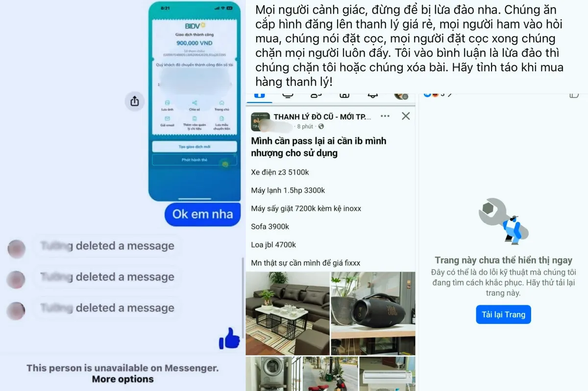 Nhiều người sập bẫy lừa đảo khi mua hàng thanh lý qua mạng - Ảnh 2.