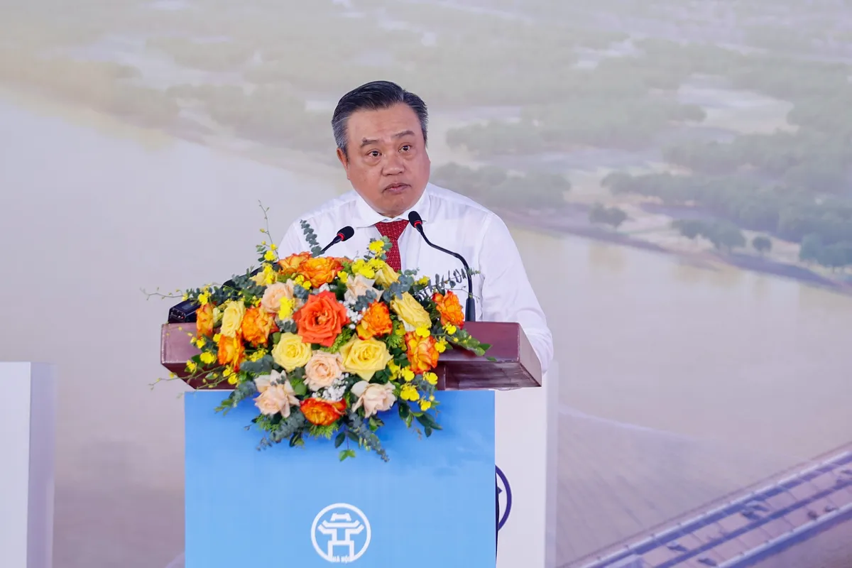 Thủ tướng Phạm Minh Chính dự lễ khởi công dự án cầu Tứ Liên - Ảnh 2.