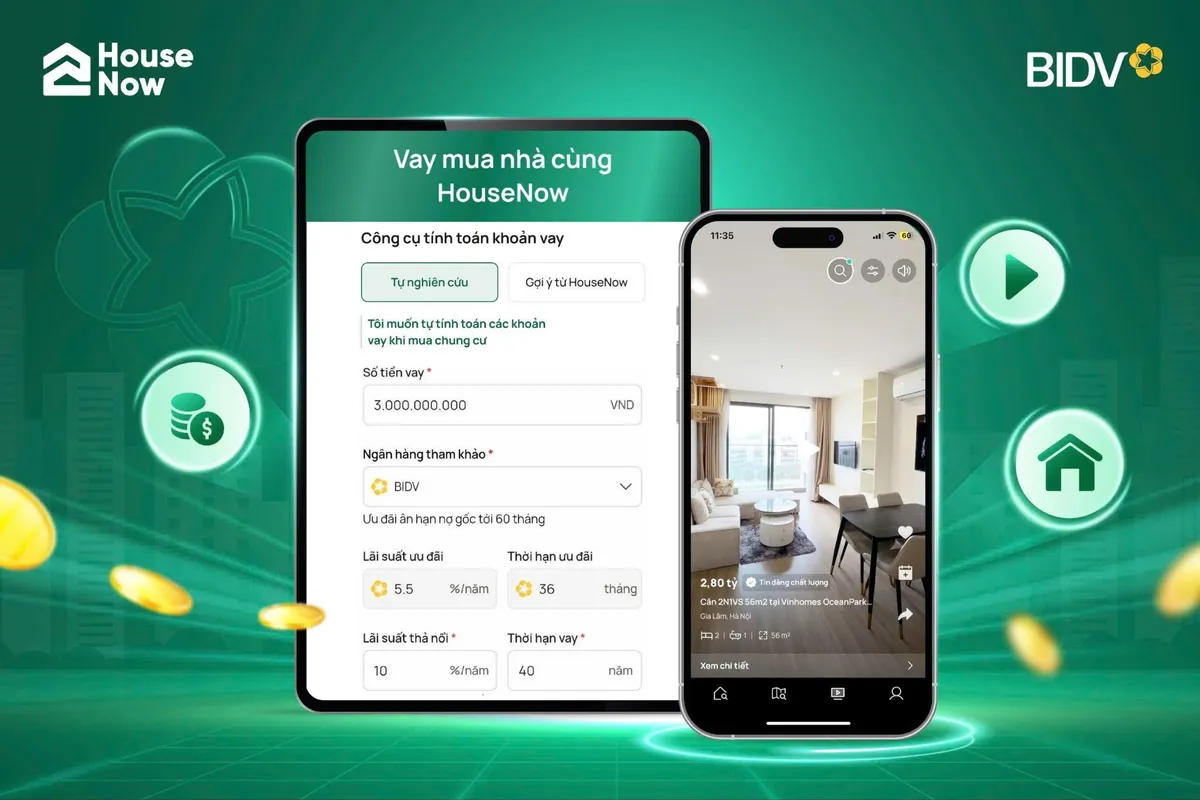 Người trẻ vay mua nh&agrave; dễ d&agrave;ng với l&atilde;i suất chỉ 5,5% từ HouseNow & BIDV - Ảnh 2.