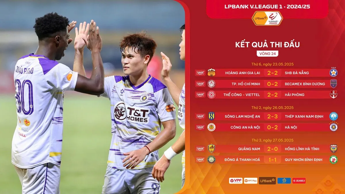 Vòng 24 V.League 2024/25 | Nóng rực màn song tấu - Ảnh 1.