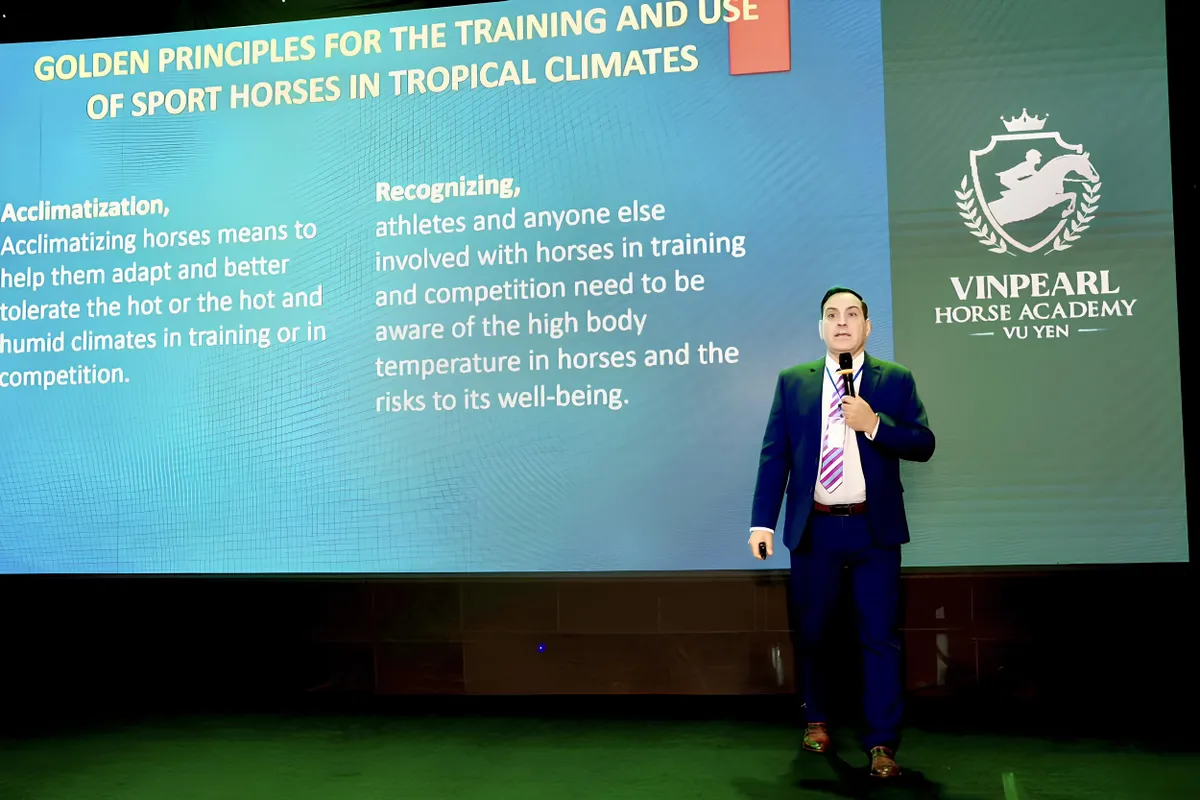 Hơn 100 chuyên gia hàng đầu dự Hội thảo ngành ngựa tại Học viện Cưỡi ngựa Vinpearl Vũ Yên - Ảnh 2.