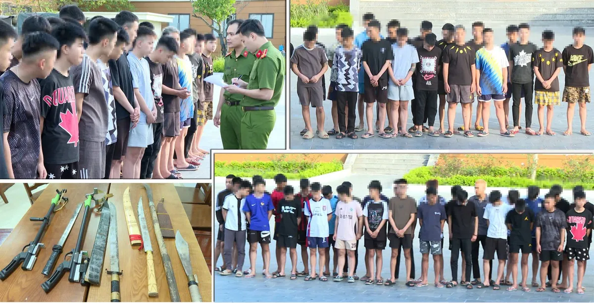 Tạm giữ hình sự 38 thanh thiếu niên ở Thanh Hóa tấn công người đi đường - Ảnh 1. Tạm giữ hình sự 38 thanh thiếu niên ở Thanh Hóa tấn công người đi đường - Ảnh 1.