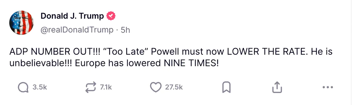 D&ograve;ng trạng th&aacute;i của TT Donald Trump tr&ecirc;n nền tảng Truth Social ng&agrave;y 4/6/2025