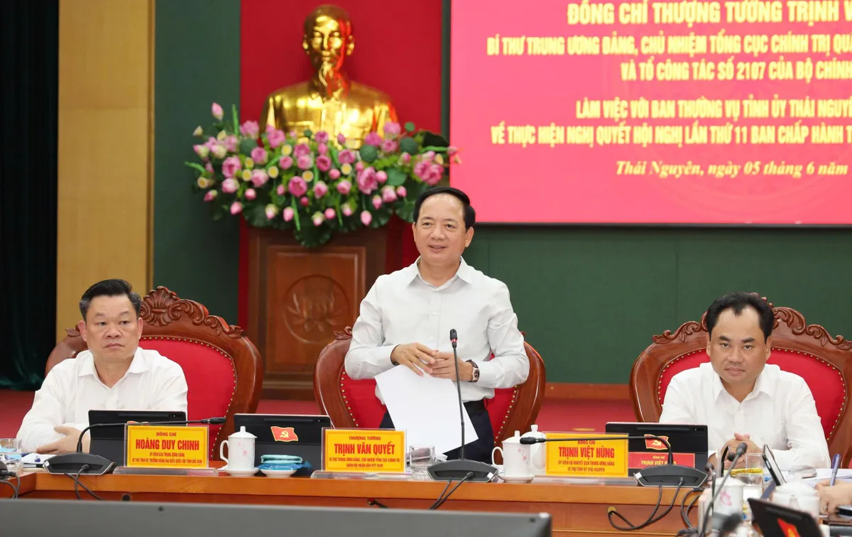 Tổ Công Tác Của Bộ Chính Trị Làm Việc Với Ban Thường Vụ Tỉnh Ủy Thái Nguyên, Bắc Kạn - Ảnh 1. Tổ Công Tác Của Bộ Chính Trị Làm Việc Với Ban Thường Vụ Tỉnh Ủy Thái Nguyên, Bắc Kạn - Ảnh 1.
