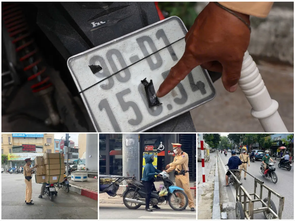Hà Nội xử lý xe ba bánh, chở hàng cồng kềnh: Gần 30 trường hợp vi phạm trong một sáng - Ảnh 2.