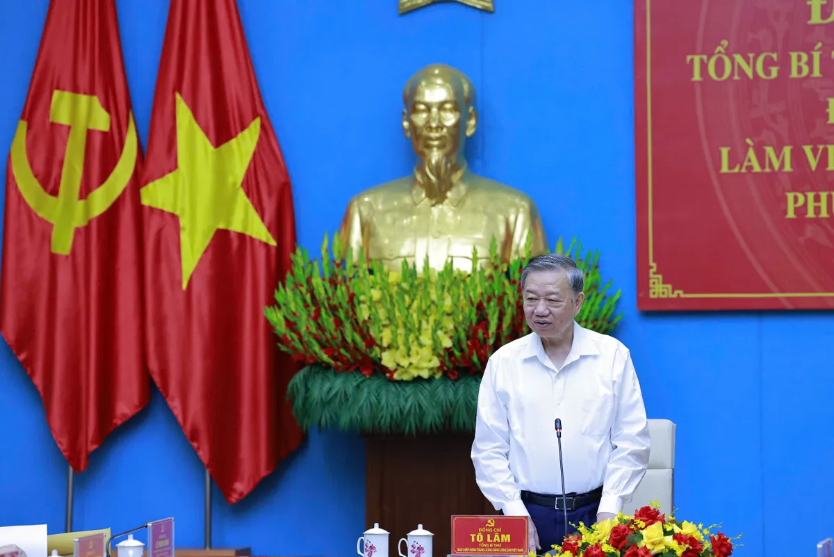 Tổng Bí thư Tô Lâm làm việc với Ban Thường vụ Tỉnh ủy Phú Thọ, Vĩnh Phúc và Hòa Bình - Ảnh 5. Tổng Bí thư Tô Lâm làm việc với Ban Thường vụ Tỉnh ủy Phú Thọ, Vĩnh Phúc và Hòa Bình - Ảnh 5.