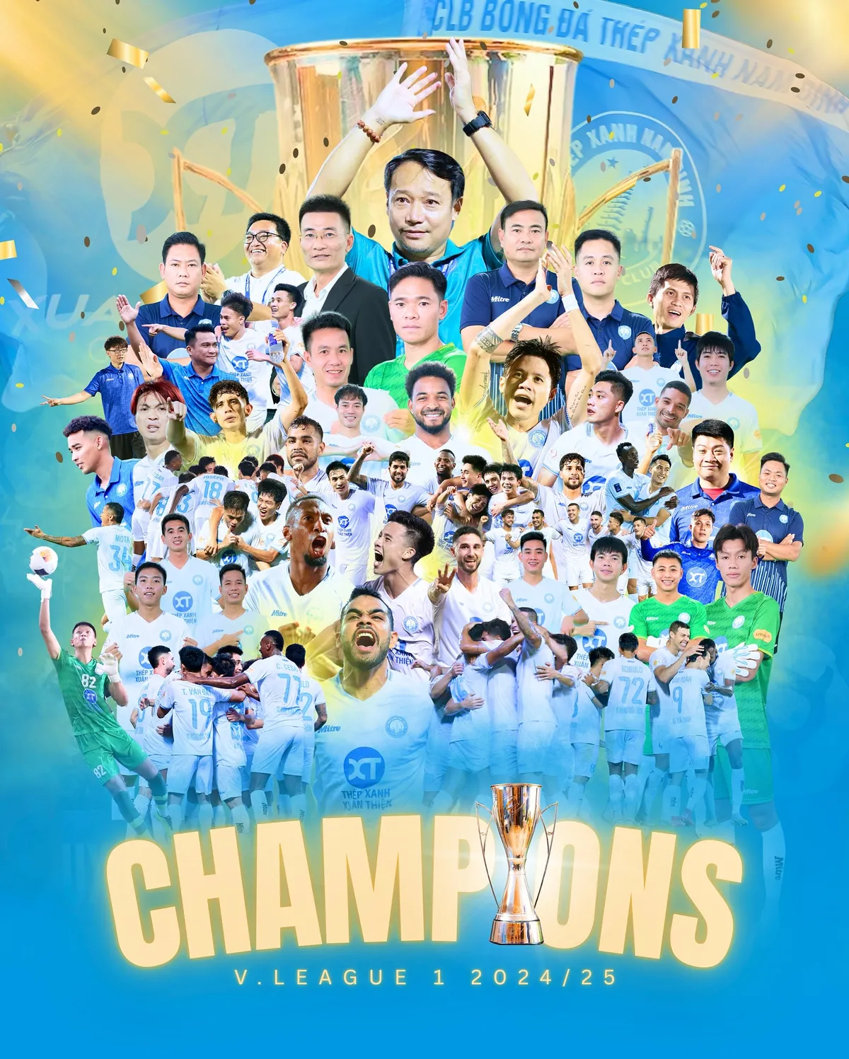 Thép Xanh Nam Định bảo vệ thành công ngôi vô địch V.League - Ảnh 1.