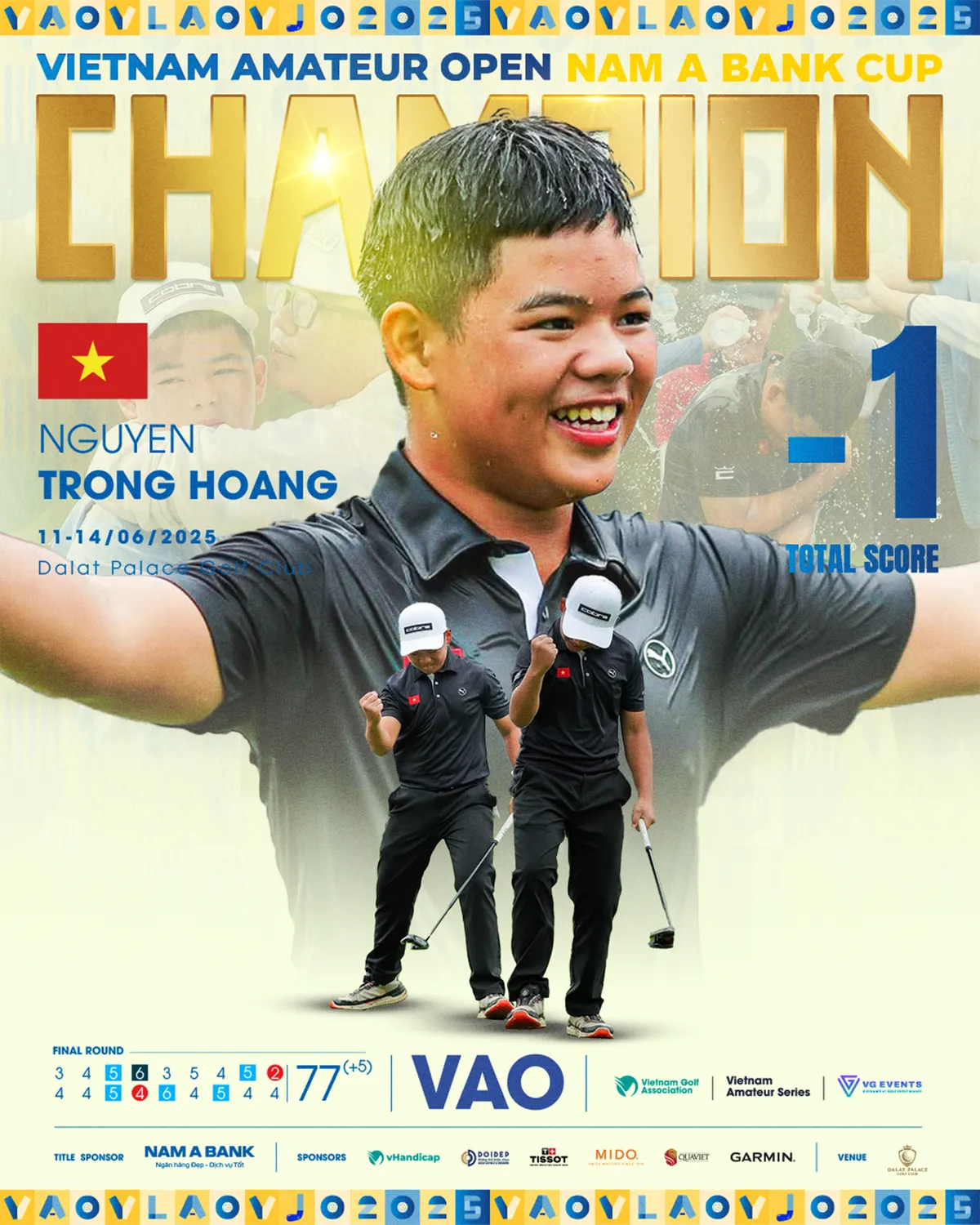 Nhà vô địch Vietnam Amateur Open 2025 - Cúp Nam A Bank chính thức gọi tên Nguyễn Trọng Hoàng   - Ảnh 3.