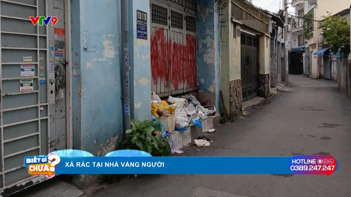 Xả rác tại nhà vắng người Xả rác tại nhà vắng người