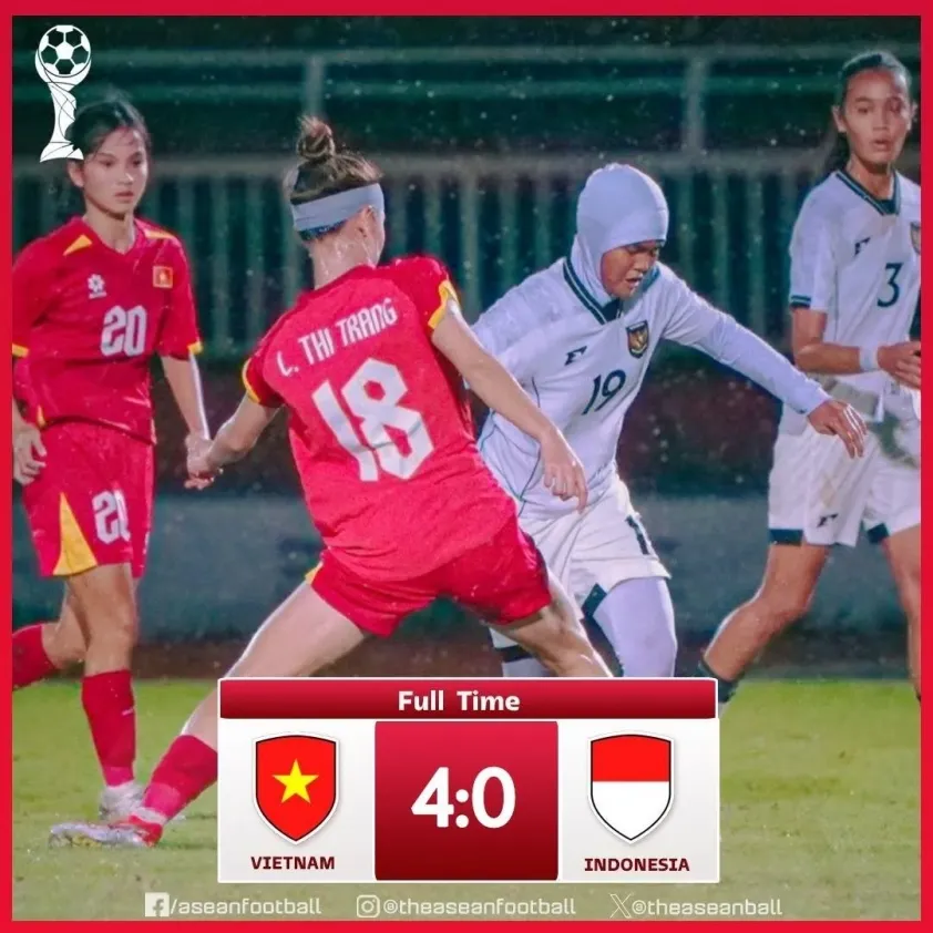 Thắng đậm Indonesia, U19 nữ Việt Nam tái ngộ Thái Lan ở chung kết Đông Nam Á- Ảnh 2.