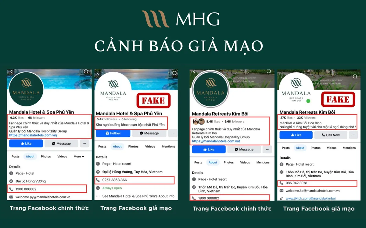 Cảnh báo giả mạo hệ thống Fanpage khách sạn Mandala - Hãy kiểm tra kỹ trước khi thanh toán đặt phòng - Ảnh 4.