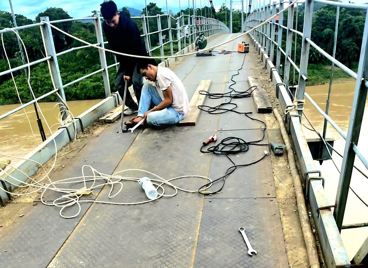 Nghệ An: Sửa chữa cầu treo dân sinh xuống cấp, hư hỏng nặng - Ảnh 3.