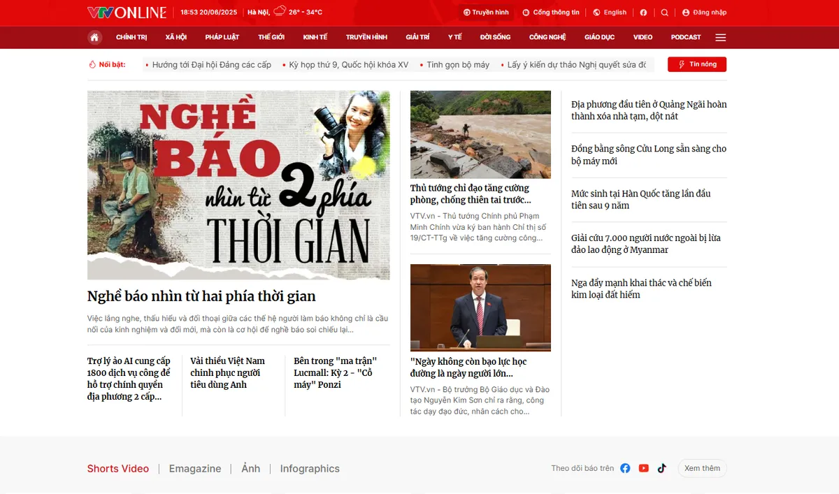 Báo Điện Tử Vtv Online Ra Mắt Giao Diện Mới - Ảnh 1. Báo Điện Tử Vtv Online Ra Mắt Giao Diện Mới - Ảnh 1.