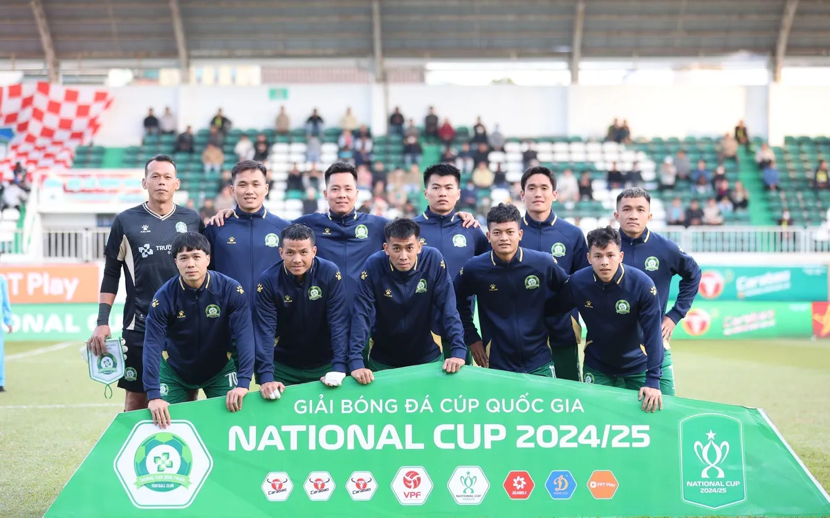 CLB Trường Tươi Bình Phước là cái tên đầu tiên được xác định dự trận play-off thăng hạng V.League mùa giải 2025/26. (Ảnh: Trường Tươi Bình Phước).