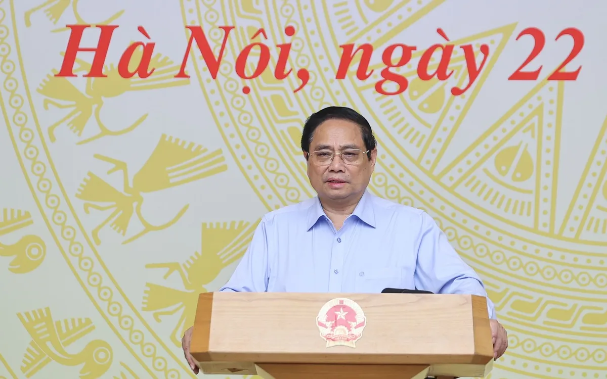 Thủ tướng Phạm Minh Chính nhấn mạnh cần nỗ lực, quyết tâm hoàn thành tất cả các mục tiêu, nhiệm vụ trên tất cả các lĩnh vực trong năm 2025 như Nghị quyết Đại hội XIII đã đề ra - Ảnh: VGP/Nhật Bắc