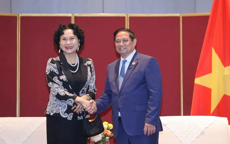 Thủ tướng Phạm Minh Chính tiếp Giáo sư Đào Nhất Đào, Giám đốc Trung tâm Nghiên cứu đặc khu kinh tế Trung Quốc, Viện trưởng Viện Nghiên cứu phát triển hợp tác quốc tế Vành đai - Con đường của Đại học Thâm Quyến - Ảnh: VGP
