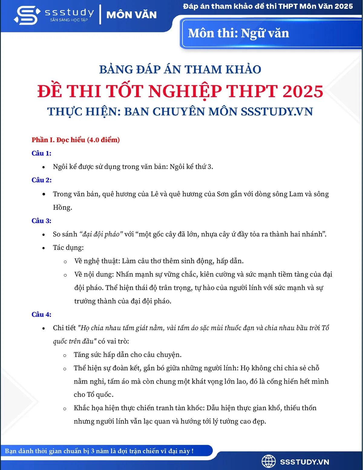 Gợi ý đáp án môn Ngữ văn Kỳ thi tốt nghiệp THPT 2025 - Ảnh 3.