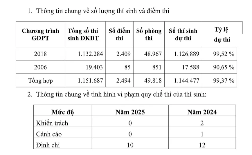 10 thí sinh bị đình chỉ thi tốt nghiệp THPT 2025 ở môn Ngữ văn - Ảnh 1.